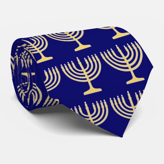 Cravate Chanukkiyah (Roulé)