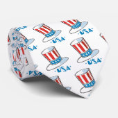 Cravate Chapeau de l'oncle Sam USA (Roulé)