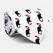 Cravate Chapeau de Noël Le Chat Noir Noël (Roulé)