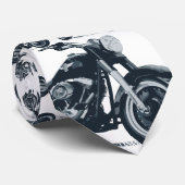 Cravate Chaque garçon aime une grosse moto américaine (Roulé)