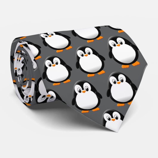 Cravate Charbon à mante pingouin (Roulé)