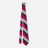 Cravate Charbon gris et framboise profonde diagonalement r (Dos)