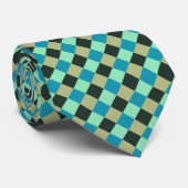 Cravate Charbon Olive Turquoise Vert Bleu Aqua Turquoise P (Roulé)