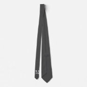 Cravate Charcoal Gray | Custom Monogram Wedding Groomsmen  (Dos)