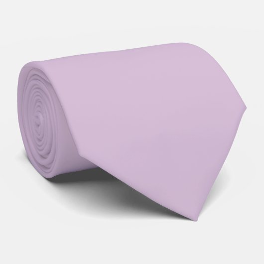 Cravate Chardon violet uni pastel ton (Roulé)