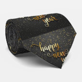 Cravate Charmante Mare Or Noir Bonne Année (Roulé)