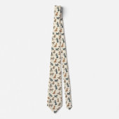 Cravate Charming Dogs Reading and Relaxing Pattern (Devant)
