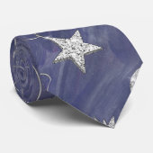 Cravate Charming mystique | Étoiles de lune d'argent Sun A (Roulé)