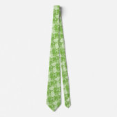 Cravate Chartreuse Floral Batik (Devant)