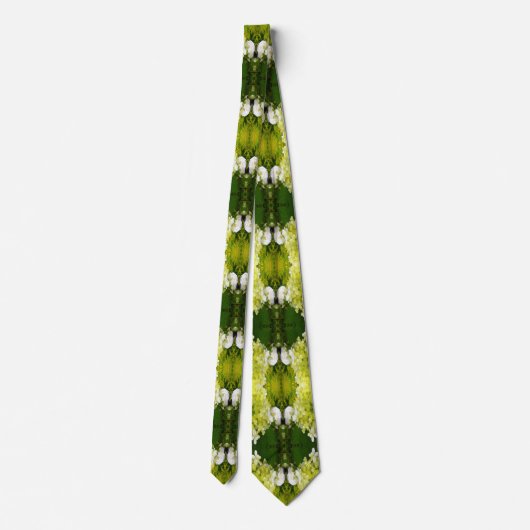 Cravate Chartreuse Vert Abstrait Hydrangea Blooms Motif (Dos)