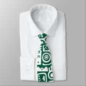 Cravate chasseur doodles vert et blanc de 7 (Attaché)