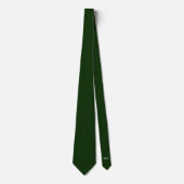 Cravate Chasseur foncé Vert Initiales cachées Couleur soli (Devant)