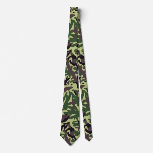 Cravate Chasseurs Motif Camo Vert (Devant)