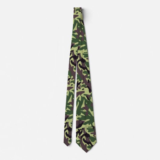 Cravate Chasseurs Motif Camo Vert (Dos)