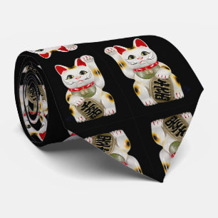 Cravate Chat à chance japonais