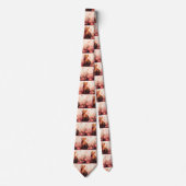 Cravate Chat abyssinien avec Rose - Saint Valentin (Devant)
