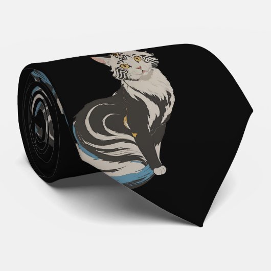 Cravate Chat Anime Style mignonne (Roulé)