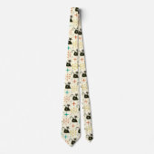 Cravate Chat atomique de milieu de siècle avec explosions  (Devant)