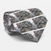 Cravate Chat avec de beaux yeux verts (Roulé)