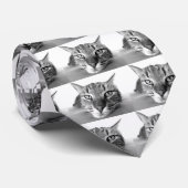 Cravate Chat couché (Roulé)