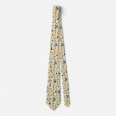 Cravate Chat dans le Chapeau | Motif Jaune (Devant)