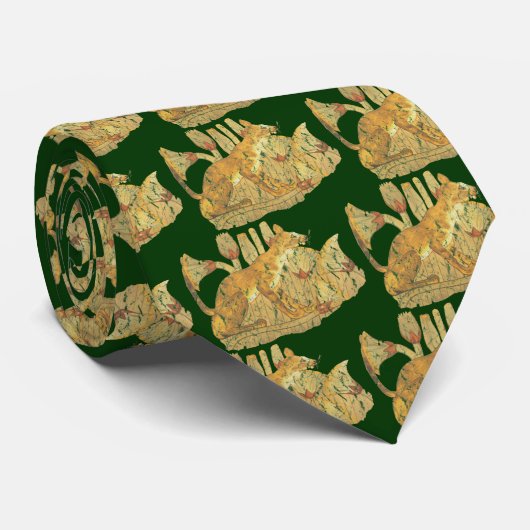 Cravate chat dans le marais (Roulé)