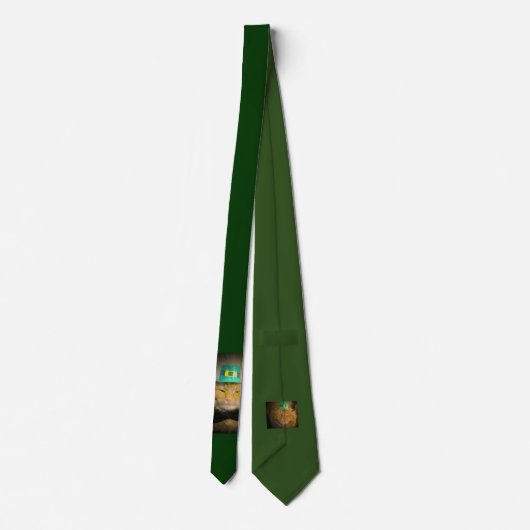 Cravate Chat de lutin en vert (Dos)