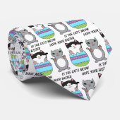 Cravate Chat de Pâques Kitty Meow Drôle mignon (Roulé)