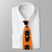 Cravate Chat d'Halloween (Attaché)