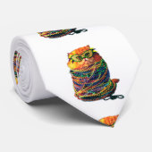 Cravate Chat en costume de carnaval (Roulé)