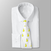 Cravate Chat gras jaune (Attaché)