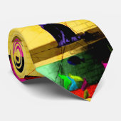 Cravate Chat grunge d'art de bruit sur l'aquarium (Roulé)