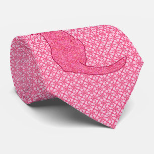 Cravate Chat japonais - Fuchsia Pink Batik
