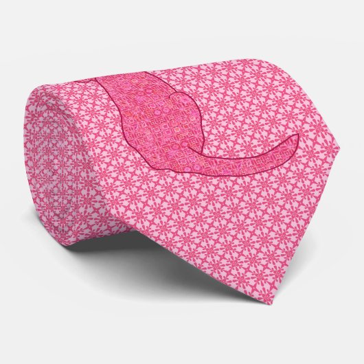 Cravate Chat japonais - Fuchsia Pink Batik (Roulé)
