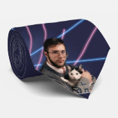 Cravate Chat laser hipster (Roulé)