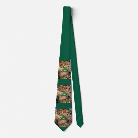 Cravate Chat lutin de la Saint-Patrick (Devant)