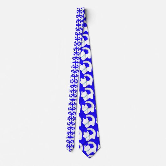 Cravate Chat mignon Hanoukka dreidel menorah (Dos)
