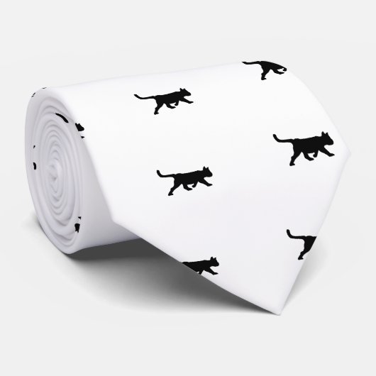 Cravate Chat noir (Roulé)