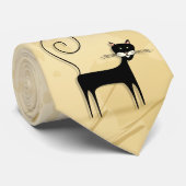 Cravate chat noir (Roulé)