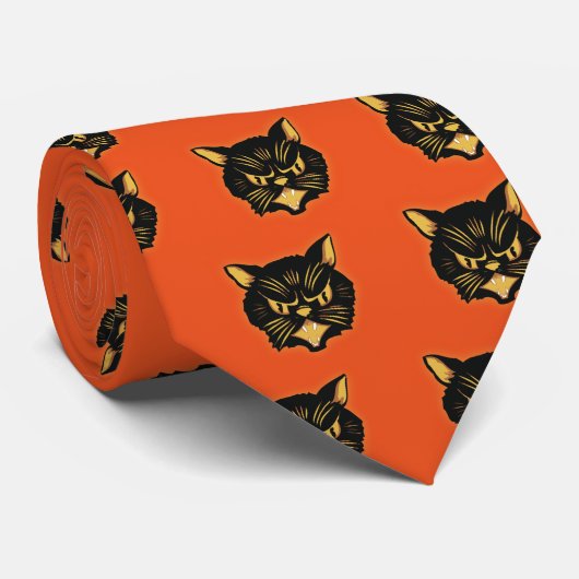 Cravate Chat noir (Roulé)