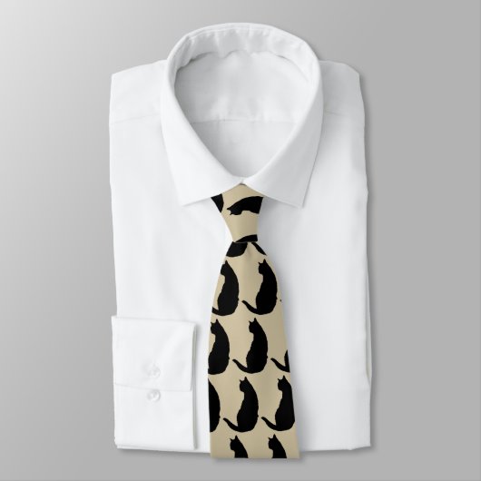 Cravate Chat noir (Attaché)