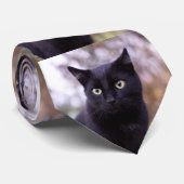 Cravate chat noir (Roulé)