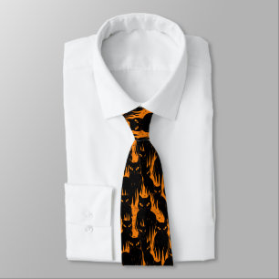Cravate Chat noir Cravate-Halloween pour hommes