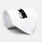 Cravate Chat noir mignon (Roulé)