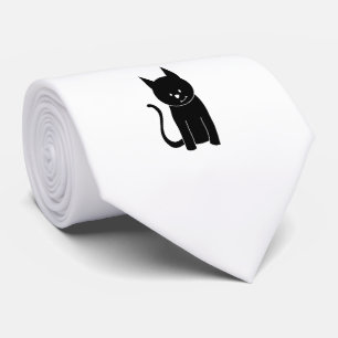 Cravate Chat noir mignon