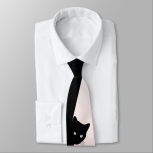 Cravate Chat noir Sly rose