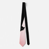 Cravate Chat noir Sly rose (Devant)