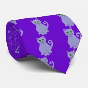Cravate Chat pourpre