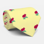 Cravate Chat rose amusant avec skateboard vert (Roulé)