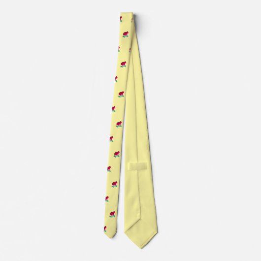 Cravate Chat rose amusant avec skateboard vert (Dos)